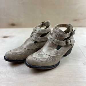 Roper Willa Snip Toe Women’s Boots Ankle Low Heel 1-2" - Brown Sz 7